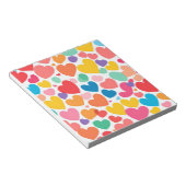 Bloc-notes Motif Coeurs colorés (Incliné)