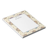 Bloc-notes motif d'art pastel Note de l'enseignant (Incliné)