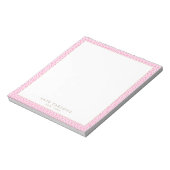 Bloc-notes Motif en treillis rose féminin mignon (Tourné)