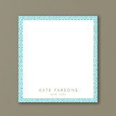 Bloc-notes Motif en treillis Turquoise