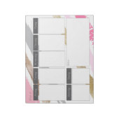 Bloc-notes Motif hebdomadaire Pink & Gold (Tourné)
