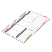 Bloc-notes Motif hebdomadaire Pink & Gold (Incliné)