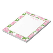 Bloc-notes Motif Hydrangea rose (Tourné)
