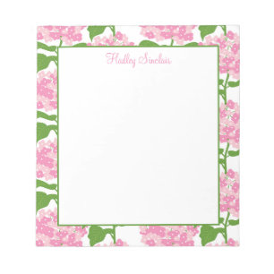 Bloc-notes Motif Hydrangea rose