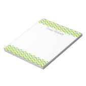 Bloc-notes motif Lime zigzag (Tourné)