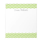 Bloc-notes motif Lime zigzag (Devant)