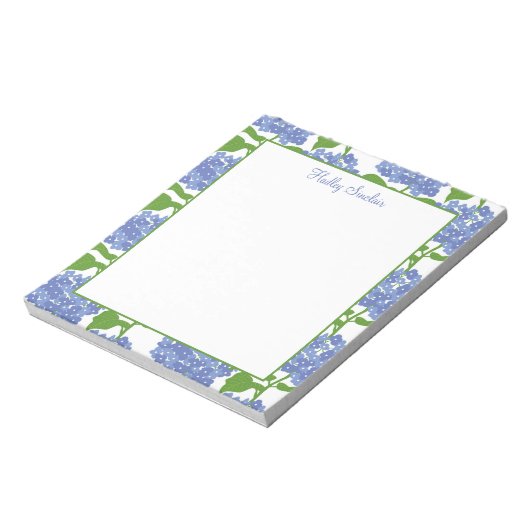 Bloc-notes Motif Periwinkle Blue Hydrangea (Tourné)