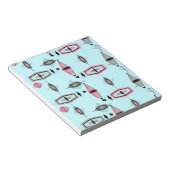 Bloc-notes Motif rose et gris atomique (Incliné)