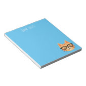 Bloc-notes Nerdy Orange Cat - Nom personnalisé (Incliné)