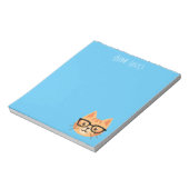 Bloc-notes Nerdy Orange Cat - Nom personnalisé (Tourné)