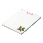 Bloc-notes Noël Holly (Tourné)