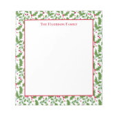 Bloc-notes Noël Holly (Devant)