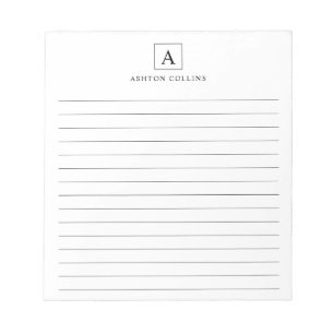 Bloc-notes noir de base minimaliste