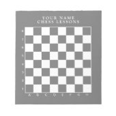 Bloc-notes noir et blanc pour les jeux d'échecs (Devant)