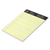 Bloc-notes noir personnalisé avec logo d'entrepris (Incliné)