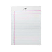 Bloc-notes numéroté avec monogramme de nom personn (Tourné)