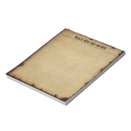 Bloc-notes occidental vintage (Tourné)