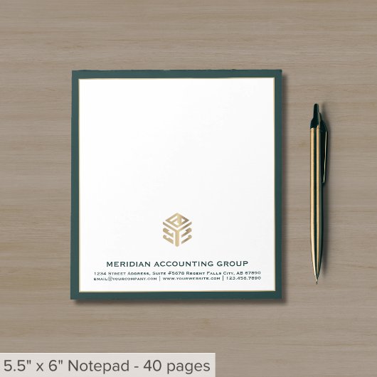 Bloc-notes Office du logo d'entreprise personnalis
