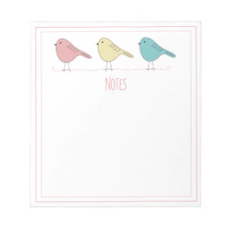 Bloc-notes Oiseaux sur un Fil