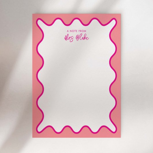 Bloc-notes ondulé gras vibrant pour appréciation d