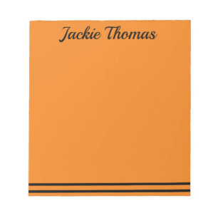 Bloc-notes orange et noir