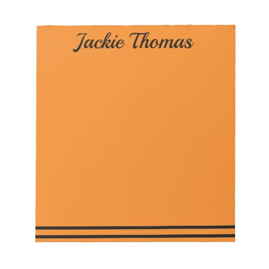Bloc-notes orange et noir (Devant)
