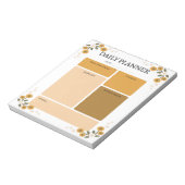 Bloc-notes Orange Floral Daily Planner (Tourné)
