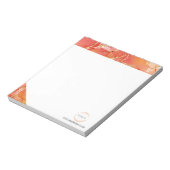 Bloc-notes Orange Gold Marble Business Branding (Tourné)
