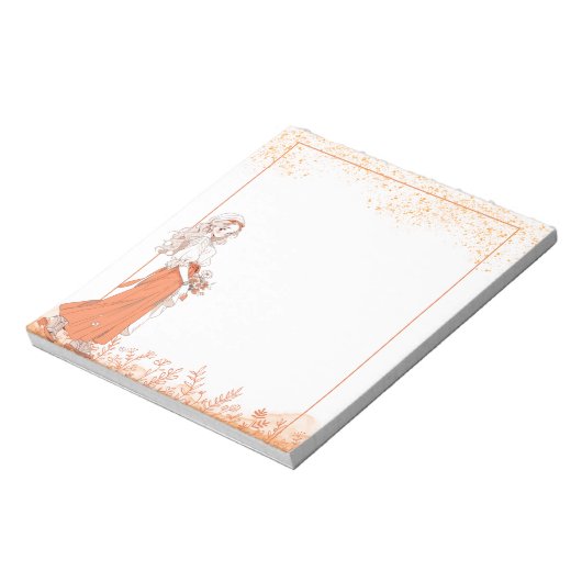 Bloc-notes Orange Simple Cute Anime Boho (Tourné)