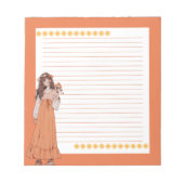 Bloc-notes Orange Simple Cute Anime Boho (Devant)