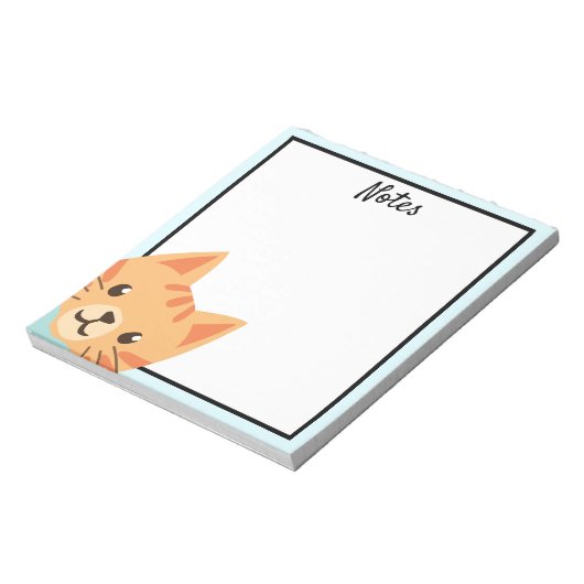 Bloc-notes orange tabby cat blanc (Tourné)