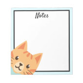 Bloc-notes orange tabby cat blanc (Devant)