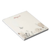 Bloc-notes orné d'illustrations de plantes sauvage (Incliné)