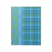 Bloc-notes ou Jotter Blue Morning Glory et Plaid (Tourné)