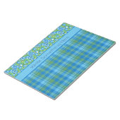 Bloc-notes ou Jotter Blue Morning Glory et Plaid (Incliné)