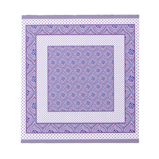 Bloc-notes ou Jotter, Ogues mauves et blanches, Po (Devant)