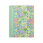 Bloc-notes ou Jotter personnalisé, Primroses, Vert (Tourné)
