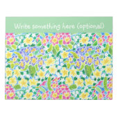 Bloc-notes ou Jotter personnalisé, Primroses, Vert (Devant)