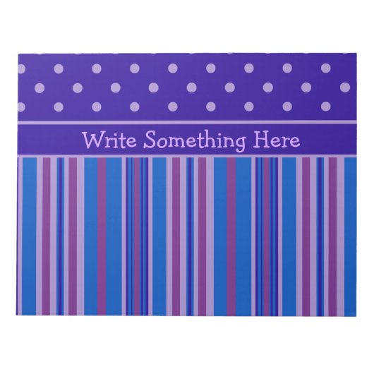 Bloc-notes ou Jotter : Personnaliser les bandes, P (Devant)