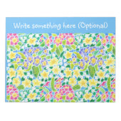 Bloc-notes ou Jotter personnalisés, Primroses, Sky (Devant)