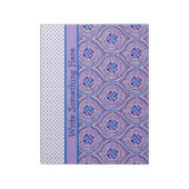 Bloc-notes ou Jotter, violet, oies blanches, Polka (Tourné)