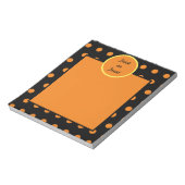 Bloc-notes ou traitement (noir et orange) (Tourné)