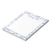 Bloc-notes Pagoda en bleu et blanc (Tourné)