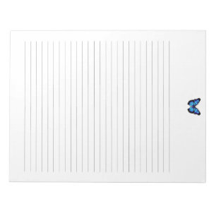 Bloc-notes papillon de 11 po x 8,5 po - 40 pages