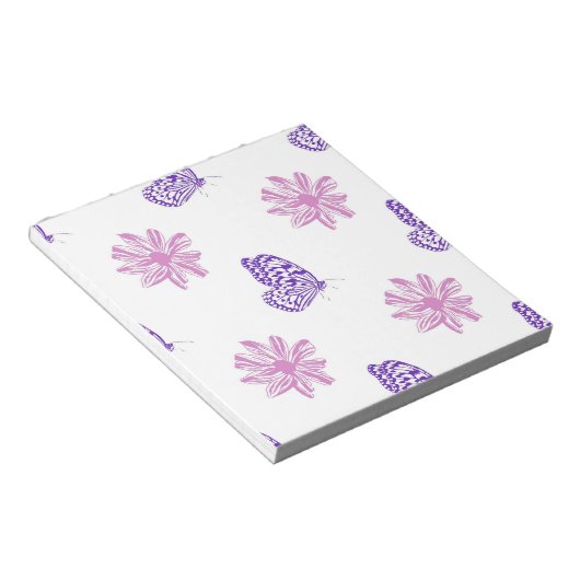Bloc-notes papillon et fleur (Incliné)