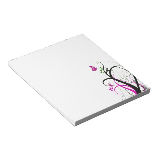 Bloc-notes papillon violet (Incliné)
