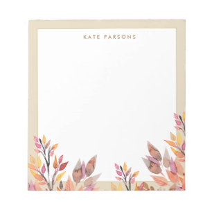 Bloc-notes Pastel Aquarelle Automne Folift