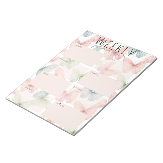 Bloc-notes Pastel Butterfly Weekly Planner (Incliné)
