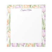 Bloc-notes Pastel Pêche Violet Floral Printemps No (Devant)