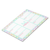 Bloc-notes Pastel Rainbow En vichy planificateur h (Incliné)